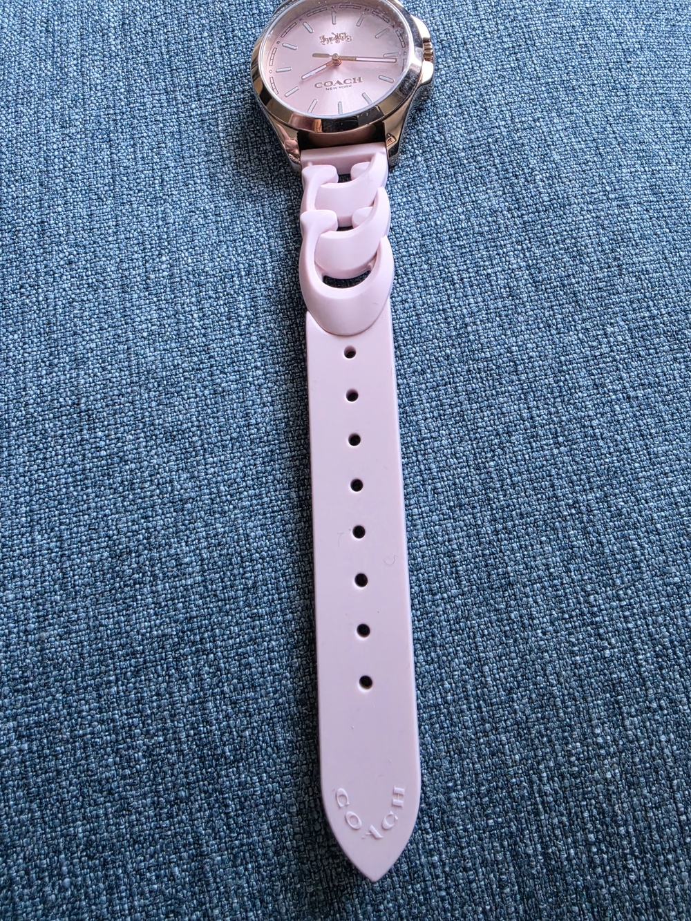 Coach Women's Pink Silicone Strap Watch - Rose Gold Case - Picture 8 of 10